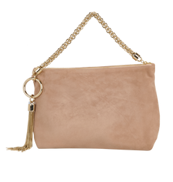 Callie clutch, Beige, Suede, 38COXQ, DB/B/AC, 3*